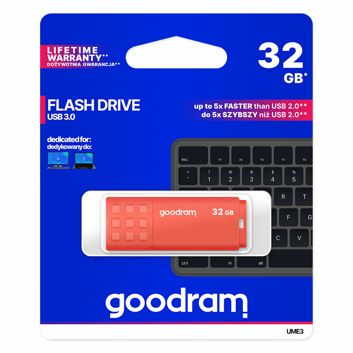 USB flash disk GoodRam UME3 Oranžový 32 GB (1 kusů)